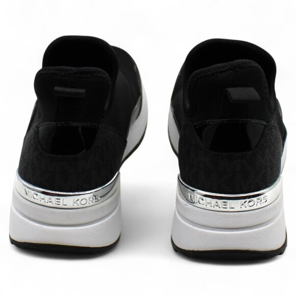 Michael Kors Black Fabric Round Toe Low Top Slip On Fashion Sneakers - Picture 8 of 8